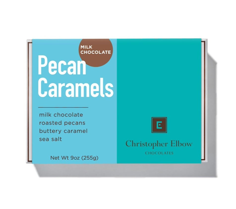 Christopher Elbow Milk Chocolate PecanWrapped  Caramels at The Chocolate Dispensary