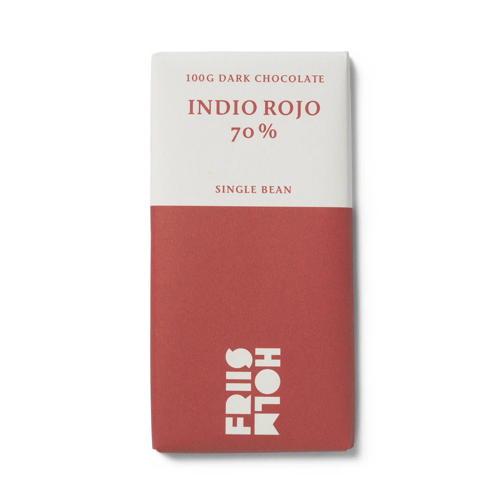 Indio Rojo, Guatemala 70% bar from Friis Holm against a white background