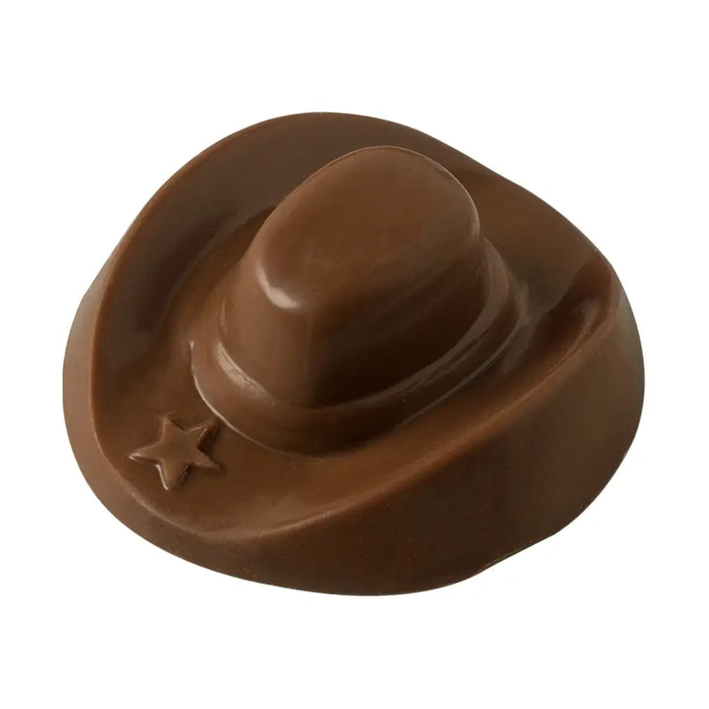 Bedre Milk Chocolate Cowboy Hat with a star on a white background