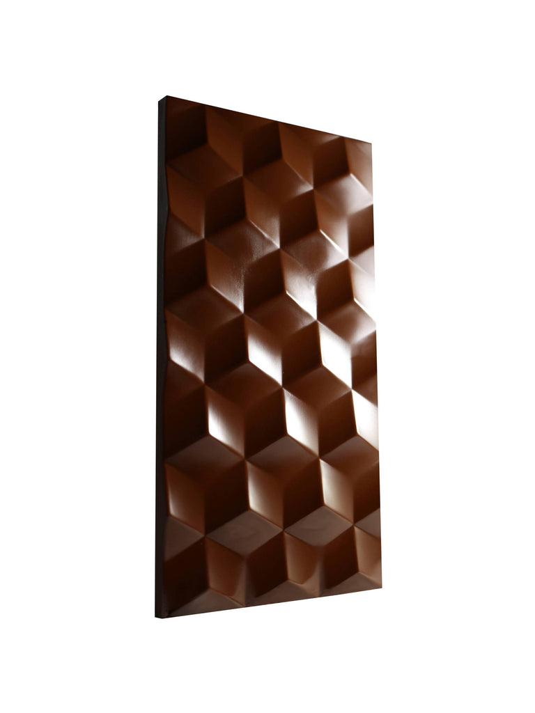 Unwrapped Meyer Lemon Olive Oil Chocolate 72% Dark bar against a white background