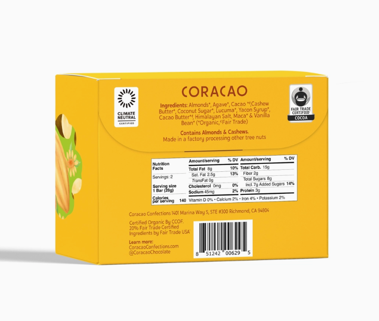 The back of a wrapped Berkeley Bar 2-Pack, against a white background.