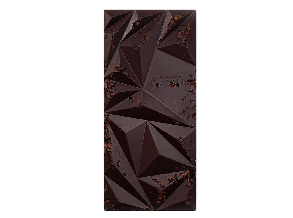 KESSHO Mulled Wine 74% Dark chocolate bar against a white background