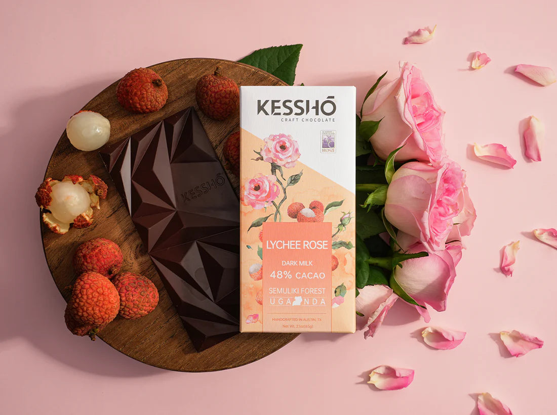 Lychee Rose Dark Milk Chocolate 48% – The Chocolate Dispensary