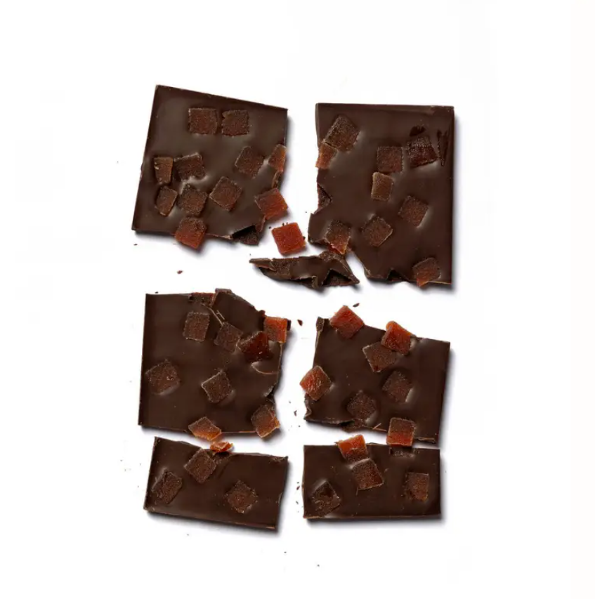 Broken Goiabada (Guava) 70% pieces against a white background