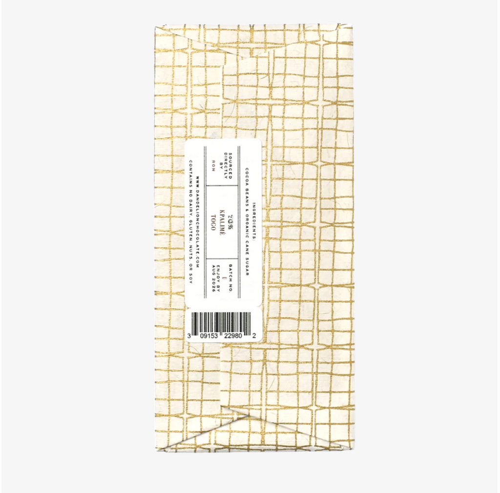 70% Single-Origin Bar Kpalimé
Togo bar packaging on a white background