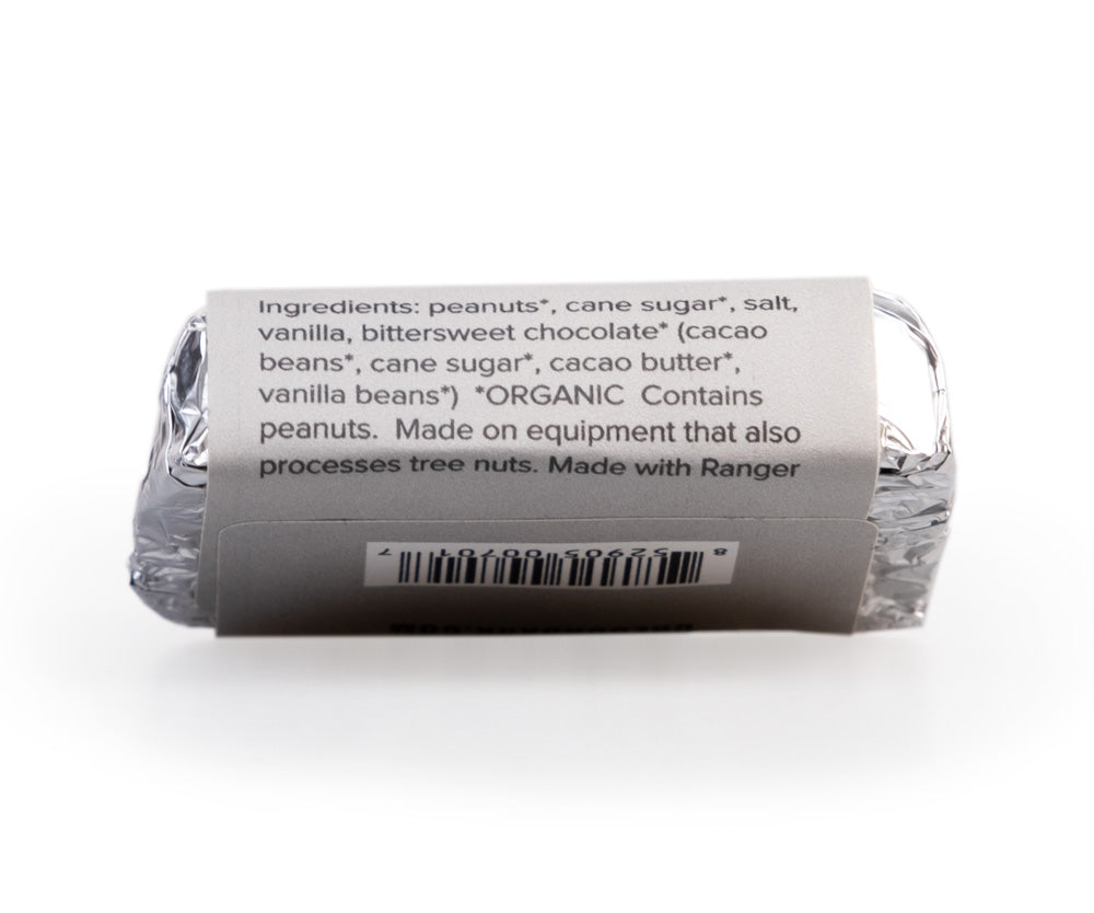 Ingredients for Tom Bumble Smooth Peanut Butter Flake Candy against a white background