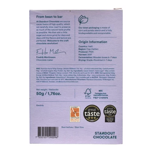 Standout Chocolate Haiti, Cap-Haïtien 70% at The Chocolate Dispensary