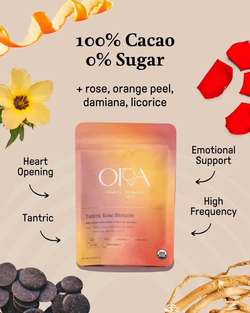 Nutrition and health facts for Tantric Rose Blossom Enhanced Organic Ceremonial Cacao