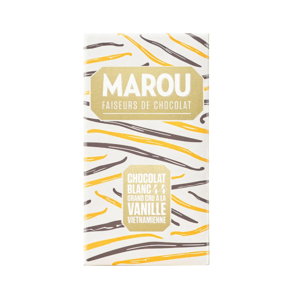 Marou chocolate bar packaging with white background
